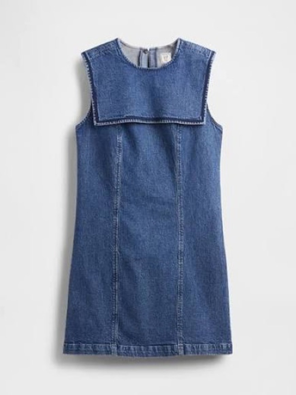 NWT GAP X DÔEN Sailor  Mini Dress Denim dress Large 12, Navy blue denim